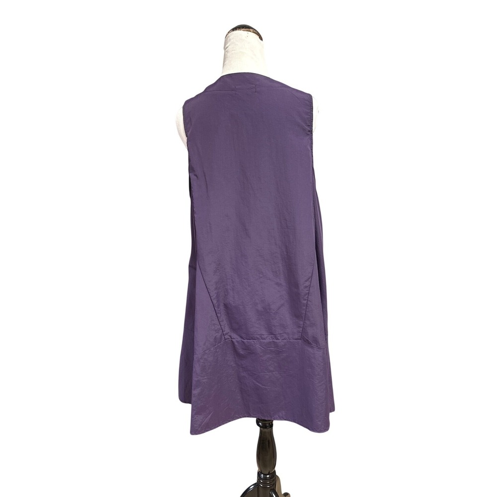Nana Ro Purple Oversized Zip Front Shift Dress S Made in USA Avant Garde Mini - Picture 6 of 8